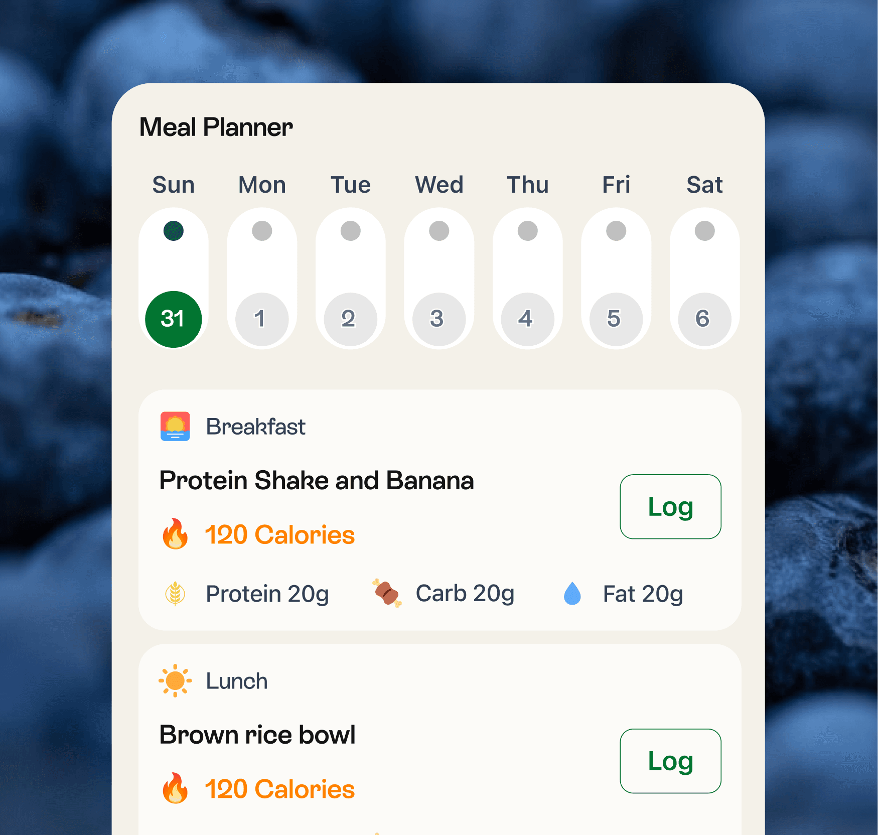 Adaptive meal planning